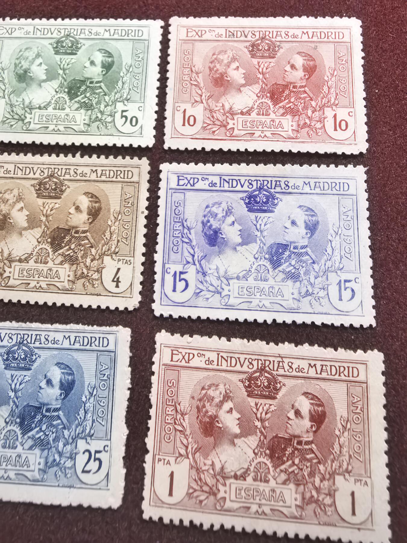 联合阁邮币社™ ——“精品多国邮票” 1907年 西班牙皇室大婚 全套 有轻贴