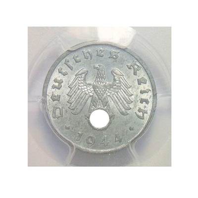 PCGS MS64 德国第三帝国1944年F版1芬尼 难得开卷原光 - PCGS MS64 德国第三帝国1944年F版1芬尼 难得开卷原光