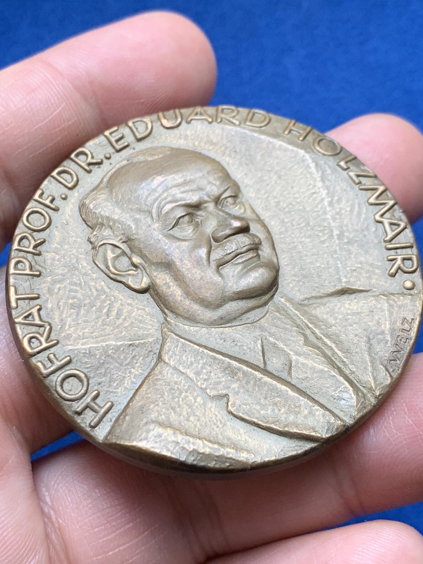 《竞宝斋》第373场 周日，周一，周二 3场连拍 （全场包邮） 维也纳钱币学家纪念铜章 56.1克 49.8mm