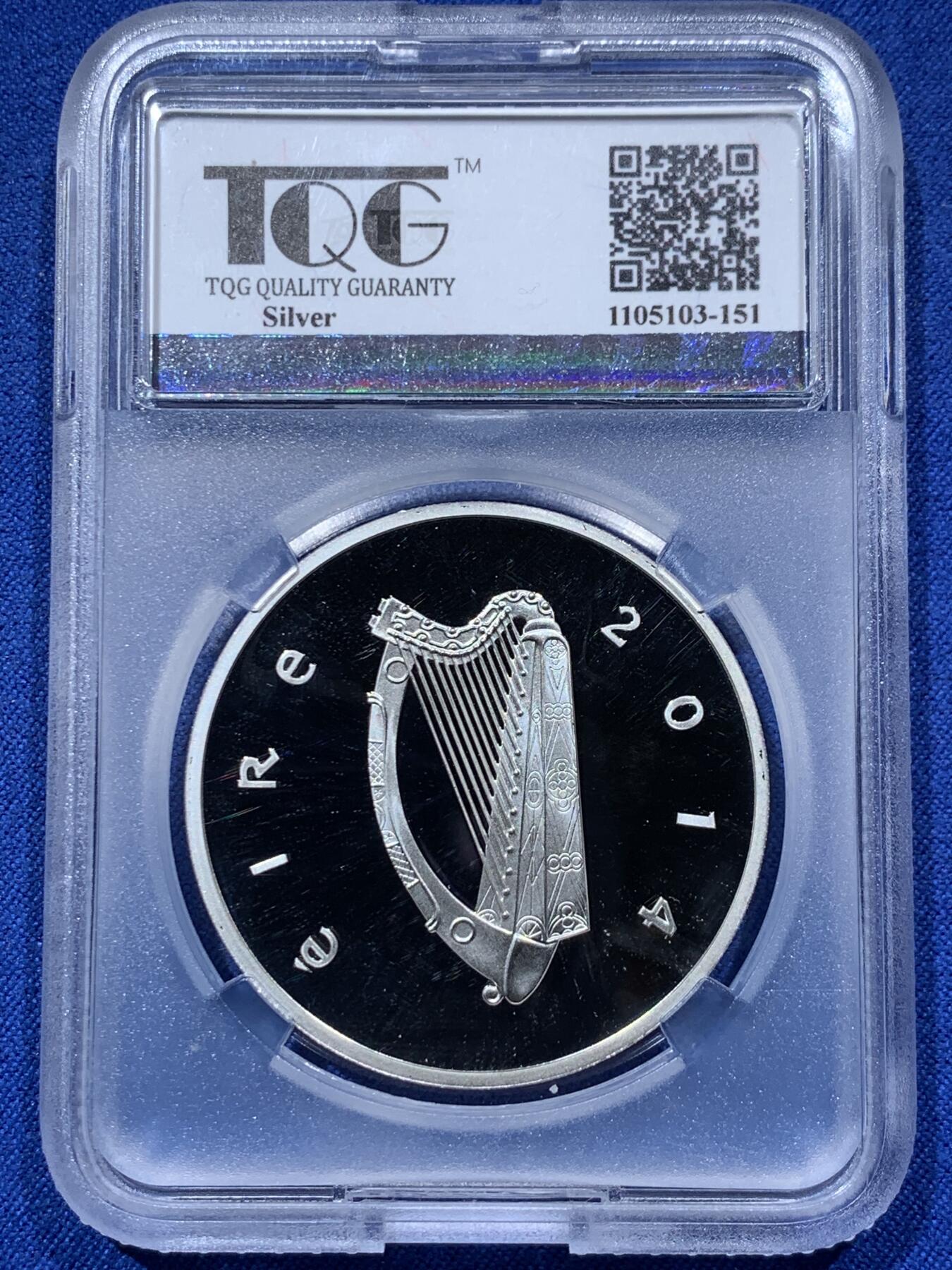 《竞宝斋》第373场 周日，周一，周二 3场连拍 （全场包邮） TQG PF69UC 爱尔兰2014年10欧元精制银币 欧洲之星系列-‌约翰·麦科马克（爱尔兰籍美国男高音歌唱家）诞辰130周年 28.28克 925银 发行量：8千