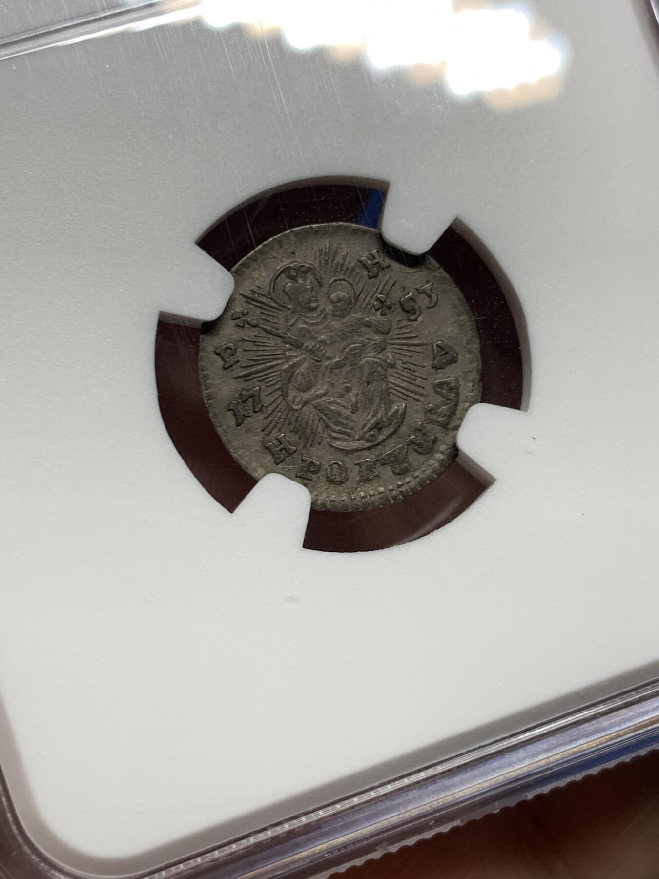 《竞宝斋》第373场 周日，周一，周二 3场连拍 （全场包邮） NGC XF45 奥匈帝国 1753年 匈牙利 大奶妈 1波尔图拉 银币 小而精的品种