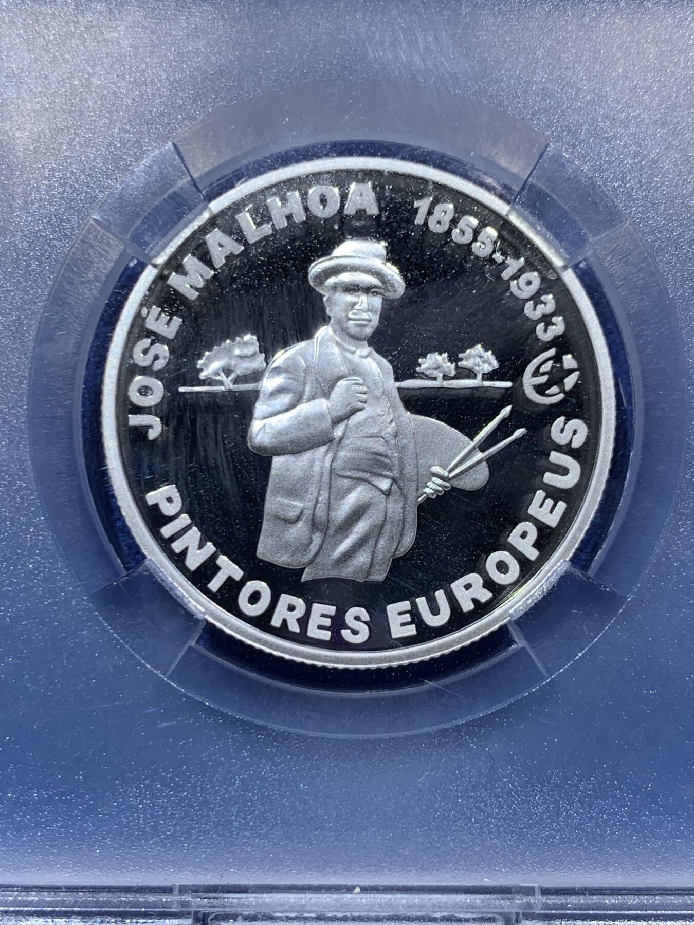 《竞宝斋》第373场 周日，周一，周二 3场连拍 （全场包邮） TQG PF69UC 葡萄牙2012年欧洲之星系列-何塞•马赫（葡萄牙自然主义画家）2.5欧元精制银币 12克 925银 发行量：约4千多