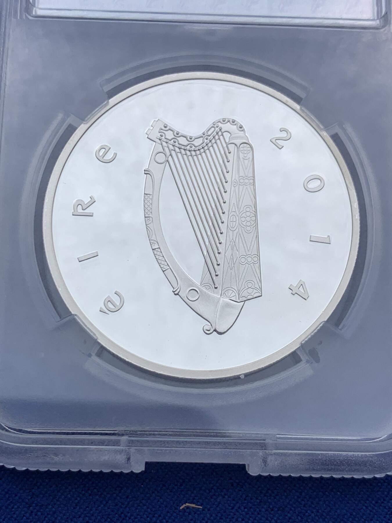 《竞宝斋》第373场 周日，周一，周二 3场连拍 （全场包邮） TQG PF69UC 爱尔兰2014年10欧元精制银币 欧洲之星系列-‌约翰·麦科马克（爱尔兰籍美国男高音歌唱家）诞辰130周年 28.28克 925银 发行量：8千