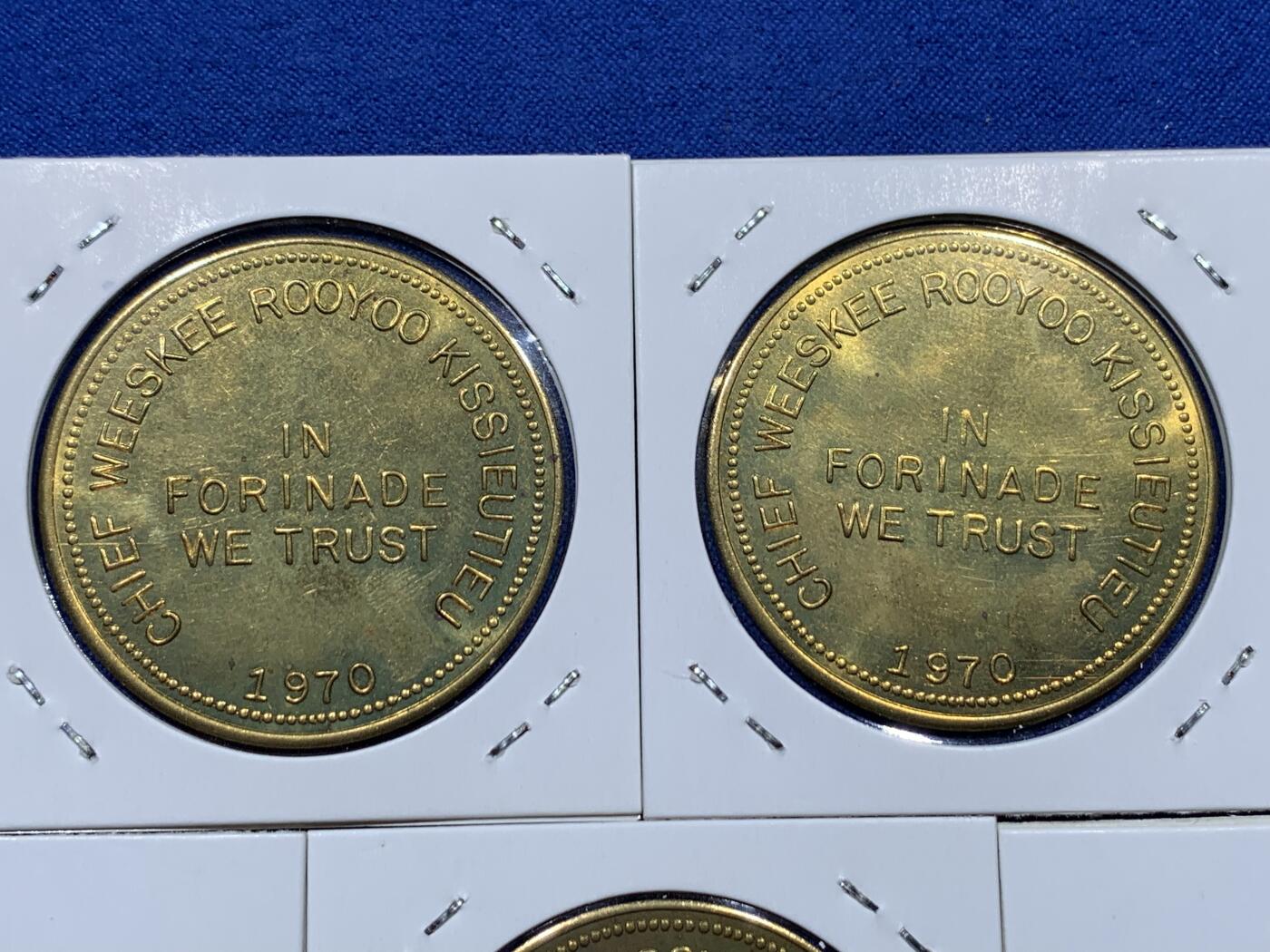 《竞宝斋》第373场 周日，周一，周二 3场连拍 （全场包邮） 美国1970年反越战5枚套-铜质版