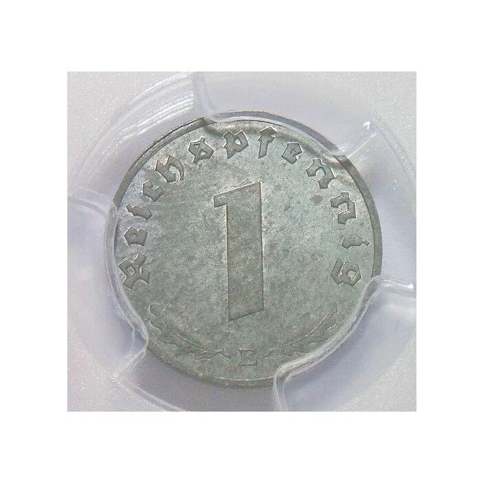 PCGS MS63 德国第三帝国1944年E版1芬尼 难得开卷原光