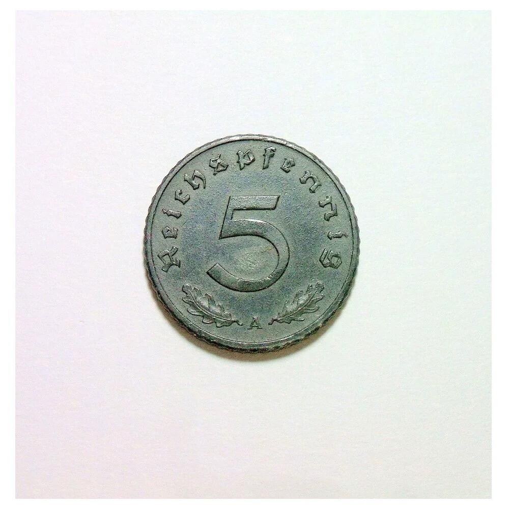 稀年 德国第三帝国1944年A版5芬尼 爽品