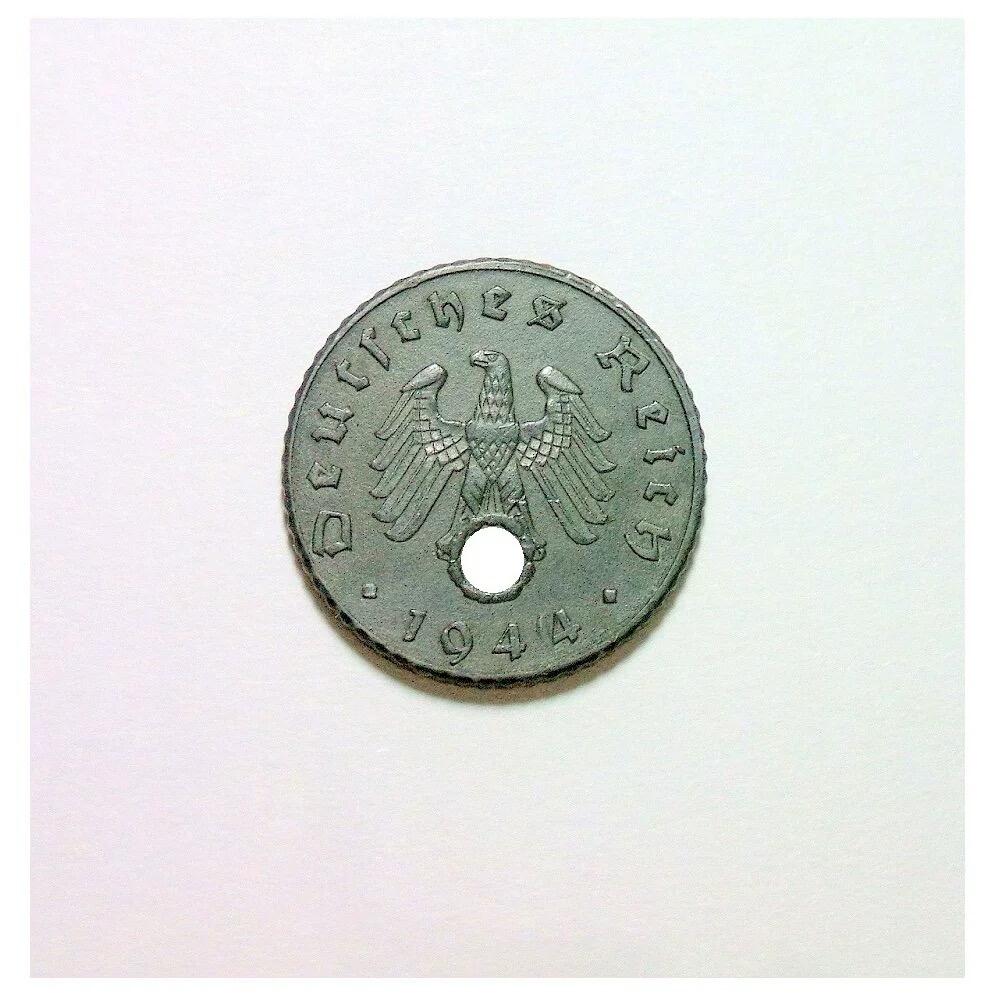 稀年 德国第三帝国1944年A版5芬尼 爽品