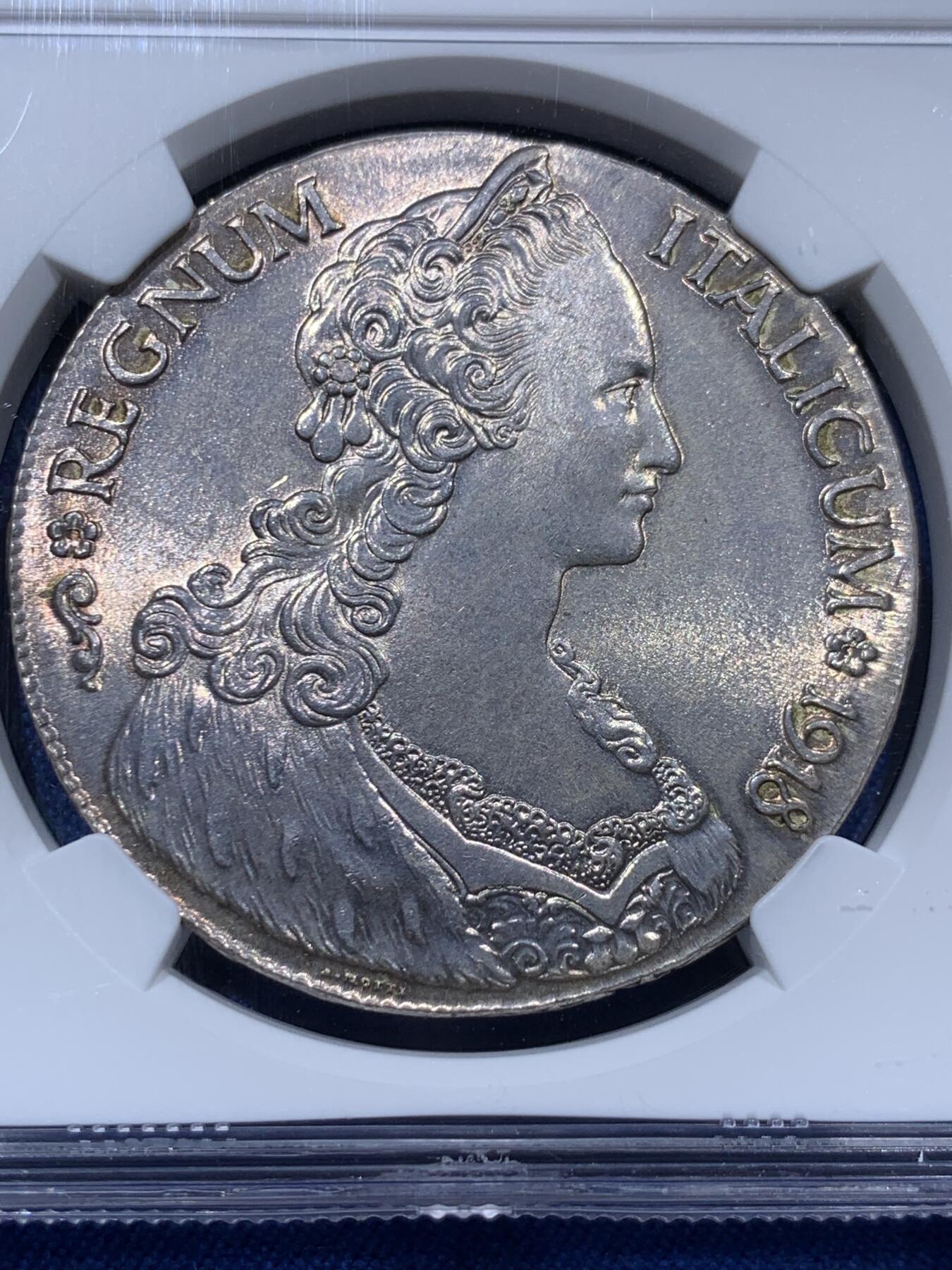 《竞宝斋》第373场 周日，周一，周二 3场连拍 （全场包邮） NGC MS63 意属厄立特里亚 1918年 特蕾莎 1TALERO大银币 转光好状态 高分值得入手