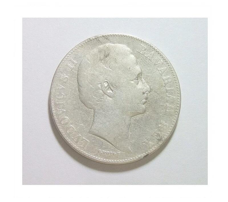 【银】德国巴伐利亚1865年 圣母抱婴1泰勒银币 好品