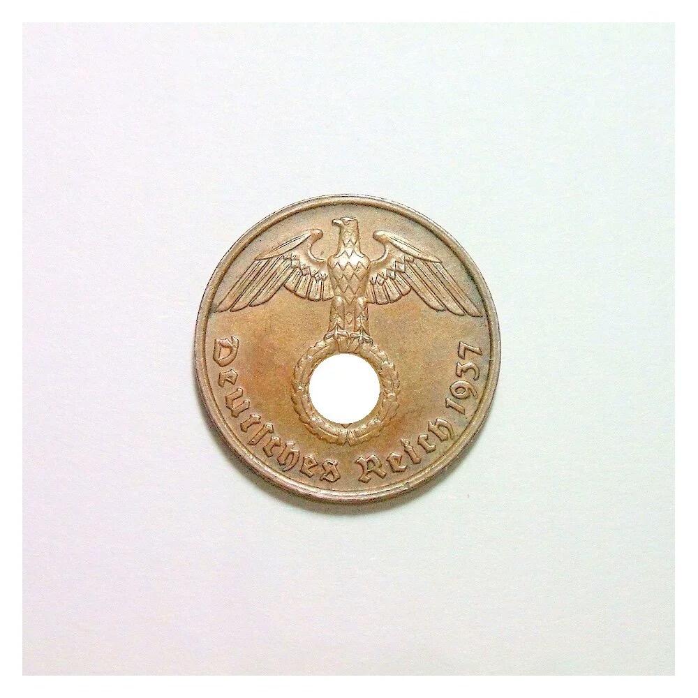 稀年 德国第三帝国1937年G版2芬尼 爽品