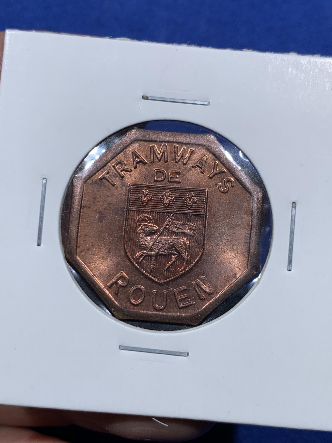 《竞宝斋》第374场 周日，周一，周二 3场连拍 （全场包邮） 法国鲁昂八边形代用币