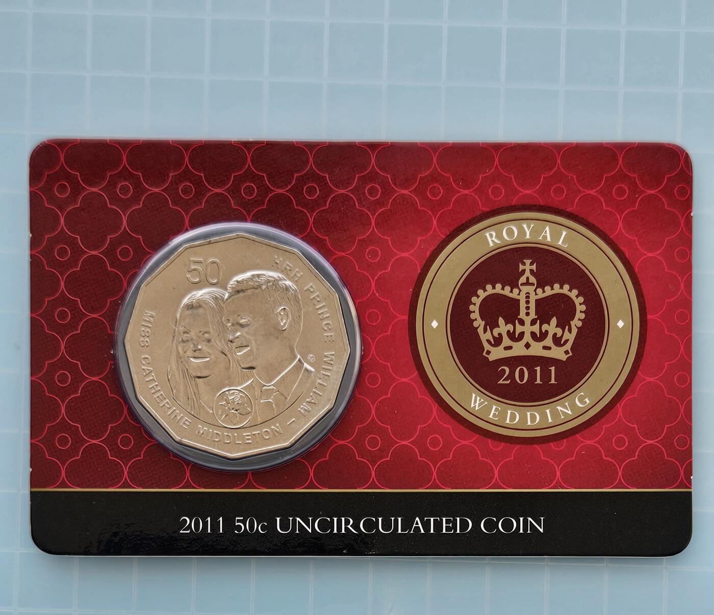 JoDe826 收藏第02次拍卖，英联邦地区硬币纸币 澳大利亚 年份 2011, 50 Cents 全新的 纪念钞 硬币 