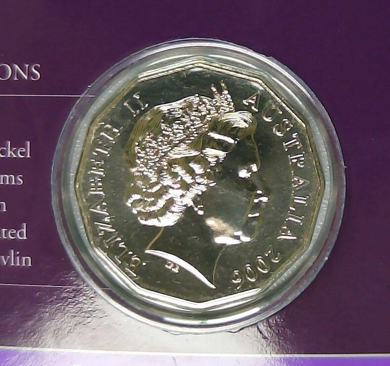 JoDe826 收藏第02次拍卖，英联邦地区硬币纸币  澳大利亚 年份 2006, 50 Cents, 全新的 纪念钞 硬币 带卡 