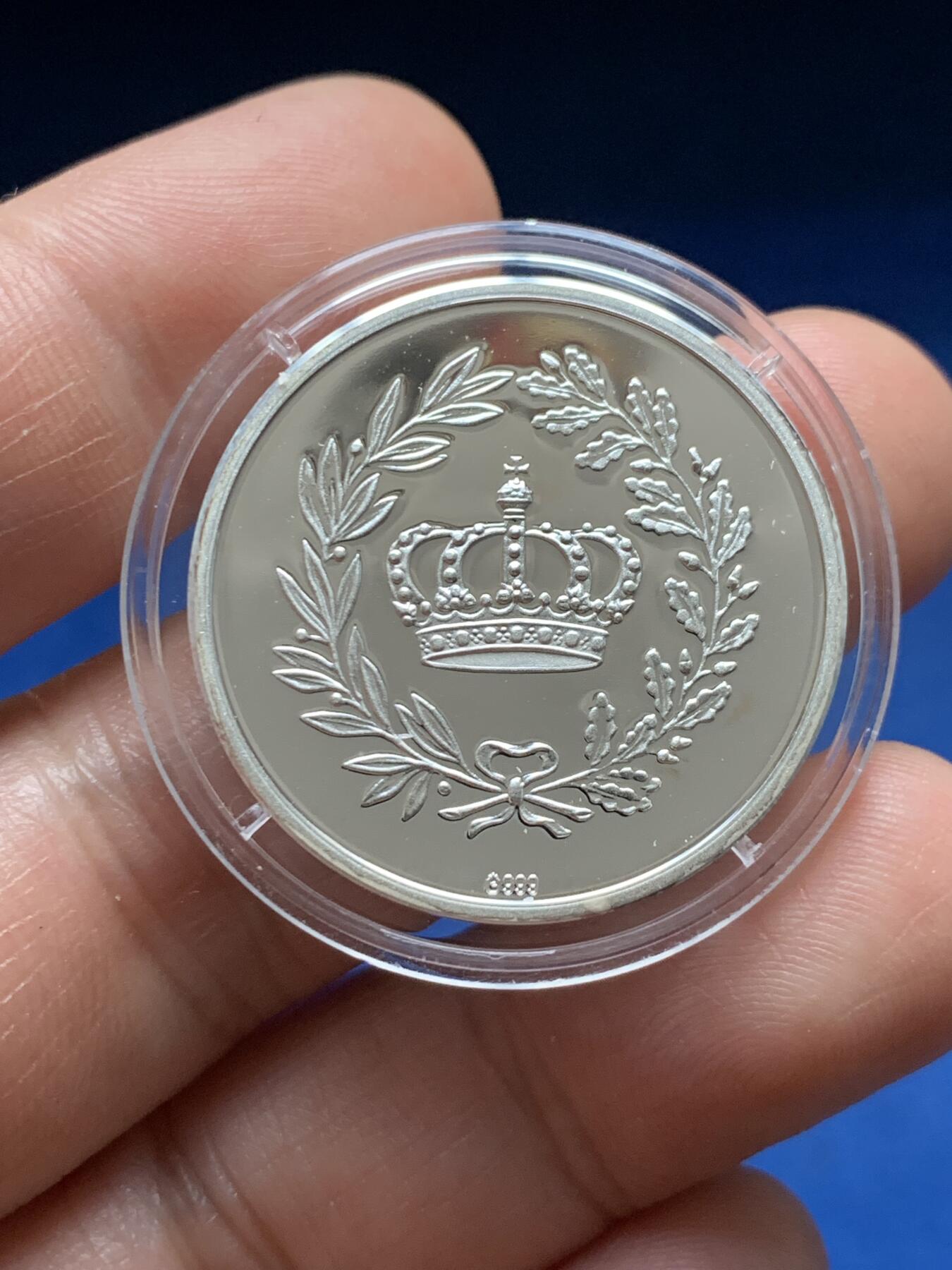 《竞宝斋》第374场 周日，周一，周二 3场连拍 （全场包邮） 德意志帝国腓特烈三世纪念银章 999银 8.63克 30mm