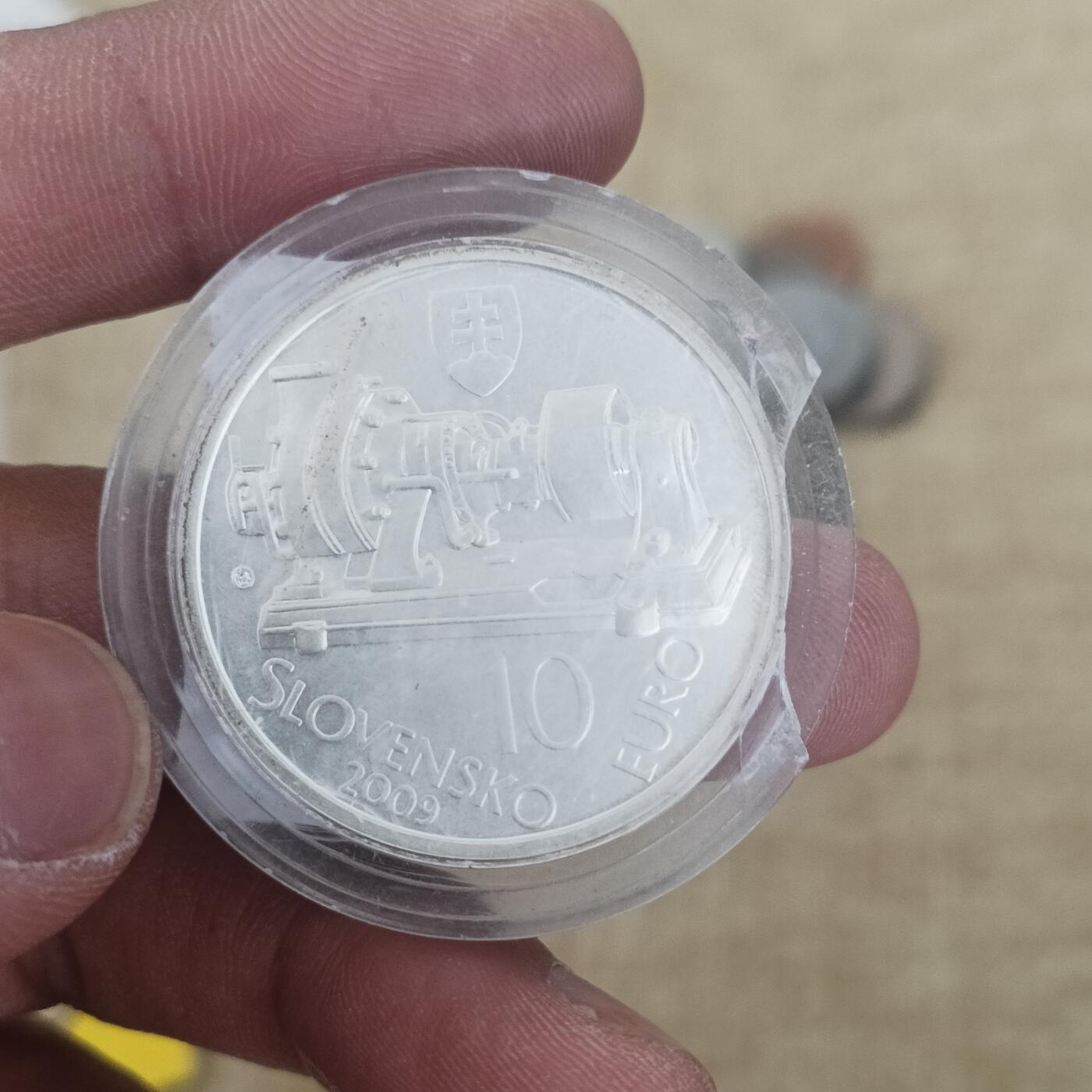 泡泡币外币第十八场可代拍15038385335微信 斯洛伐克十欧元大银币