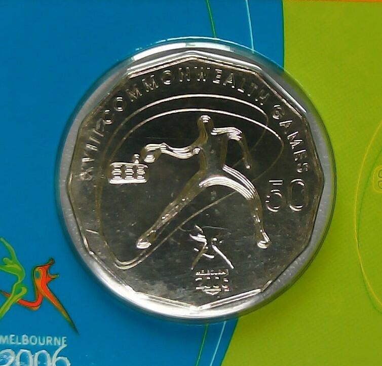 JoDe826 收藏第02次拍卖，英联邦地区硬币纸币  澳大利亚 年份 2006, 50 Cents, 全新的 纪念钞 硬币 带卡 