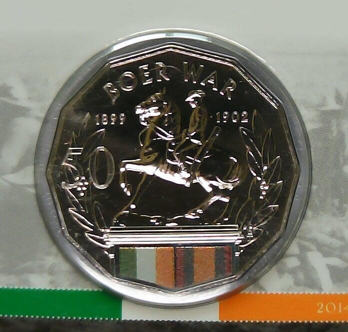 JoDe826 收藏第02次拍卖，英联邦地区硬币纸币  澳大利亚 年份 2014, 50 Cents, 全新的 纪念钞 硬币 带卡 