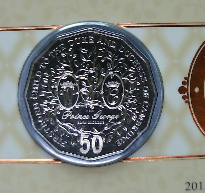 JoDe826 收藏第02次拍卖，英联邦地区硬币纸币  澳大利亚 年份 2013, 50 Cents, 全新的 纪念钞 硬币 带卡 