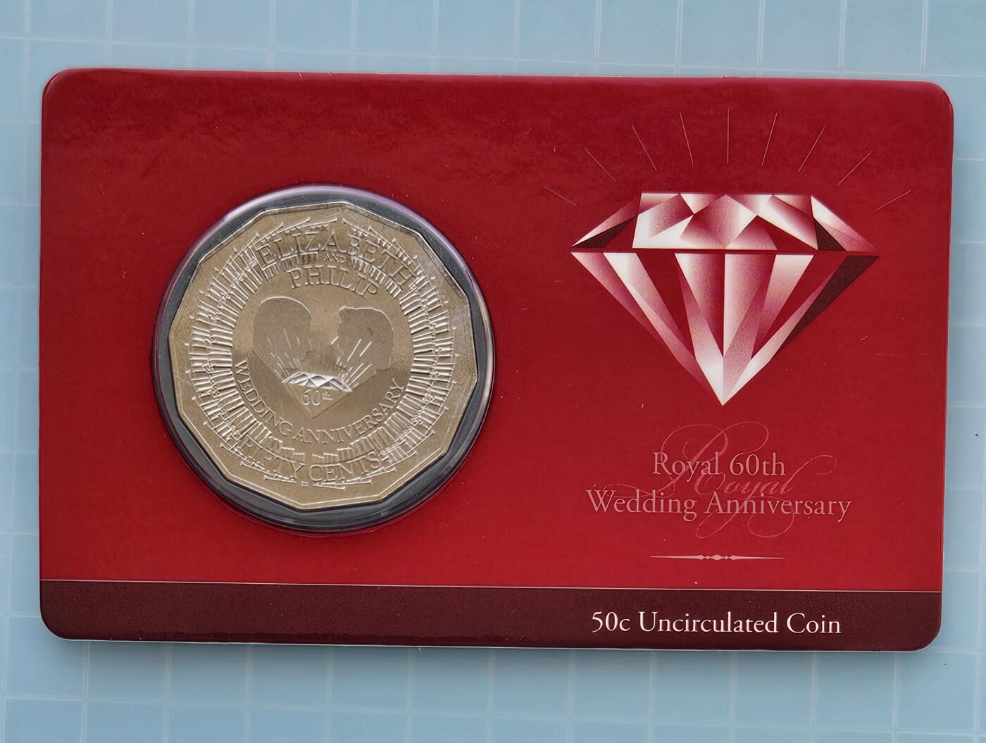 JoDe826 收藏第02次拍卖，英联邦地区硬币纸币 澳大利亚 年份 2007, 50 Cents, 全新的 纪念钞 硬币 带卡 
