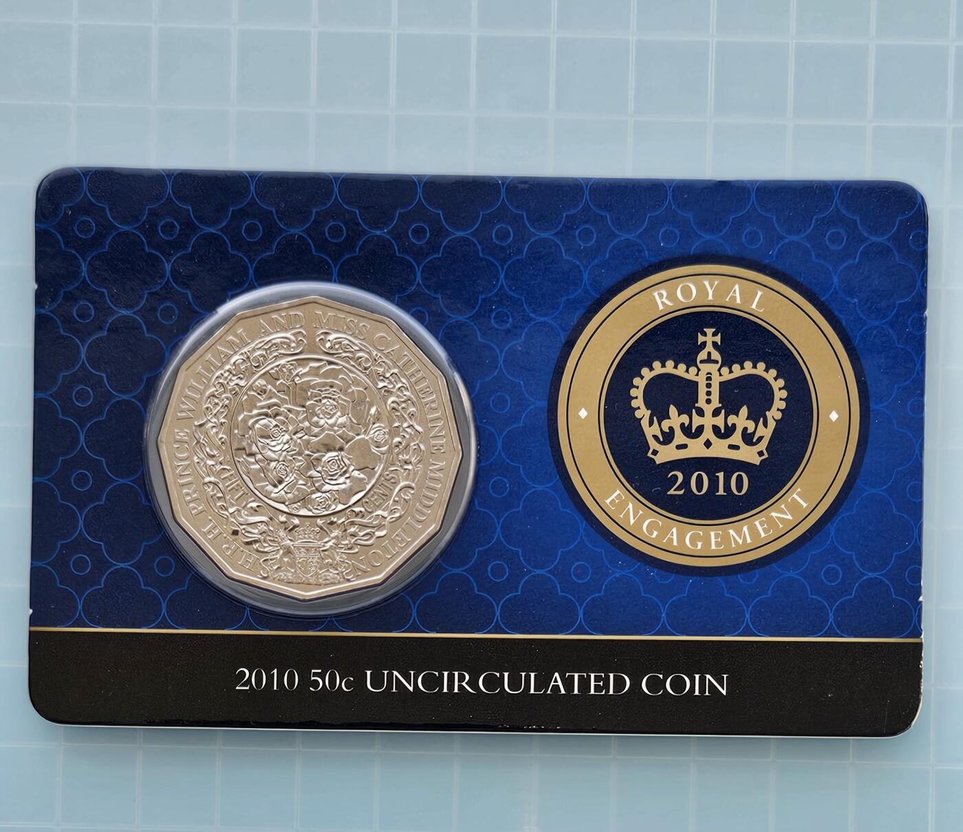 JoDe826 收藏第02次拍卖，英联邦地区硬币纸币 澳大利亚 年份 2010, 50 Cents, 全新的 纪念钞 硬币 带卡 