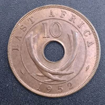 【淘币小摊】实时拍第六百三十七拍 散币场 满百包邮可预留二周 每周一统一发货  - 英属东非1952年乔治六世10分铜币