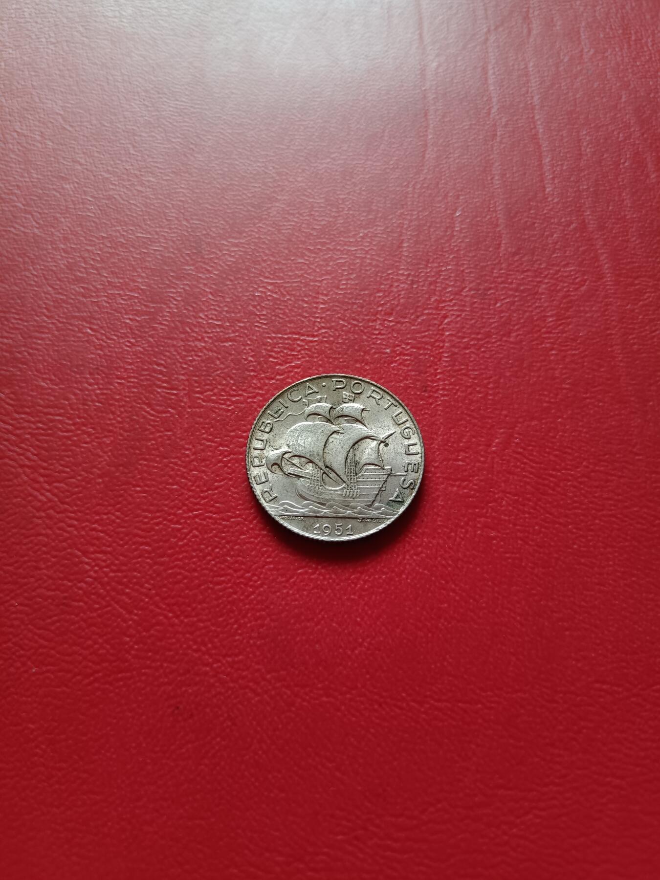 【云涧收藏】第二十一场 葡萄牙1951年2.5埃斯库多银币，带光美品