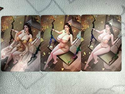 花开卡拍第40期（9月28号周日截拍，品控勿拍!!!拍品不寄存，运费5元，自制卡难免瑕疵，可能存在轻微撞角爆边等出厂瑕疵，品控介意勿拍！） - 绘天阁 原创金瓶梅 郑爱月 彩闪三渐变