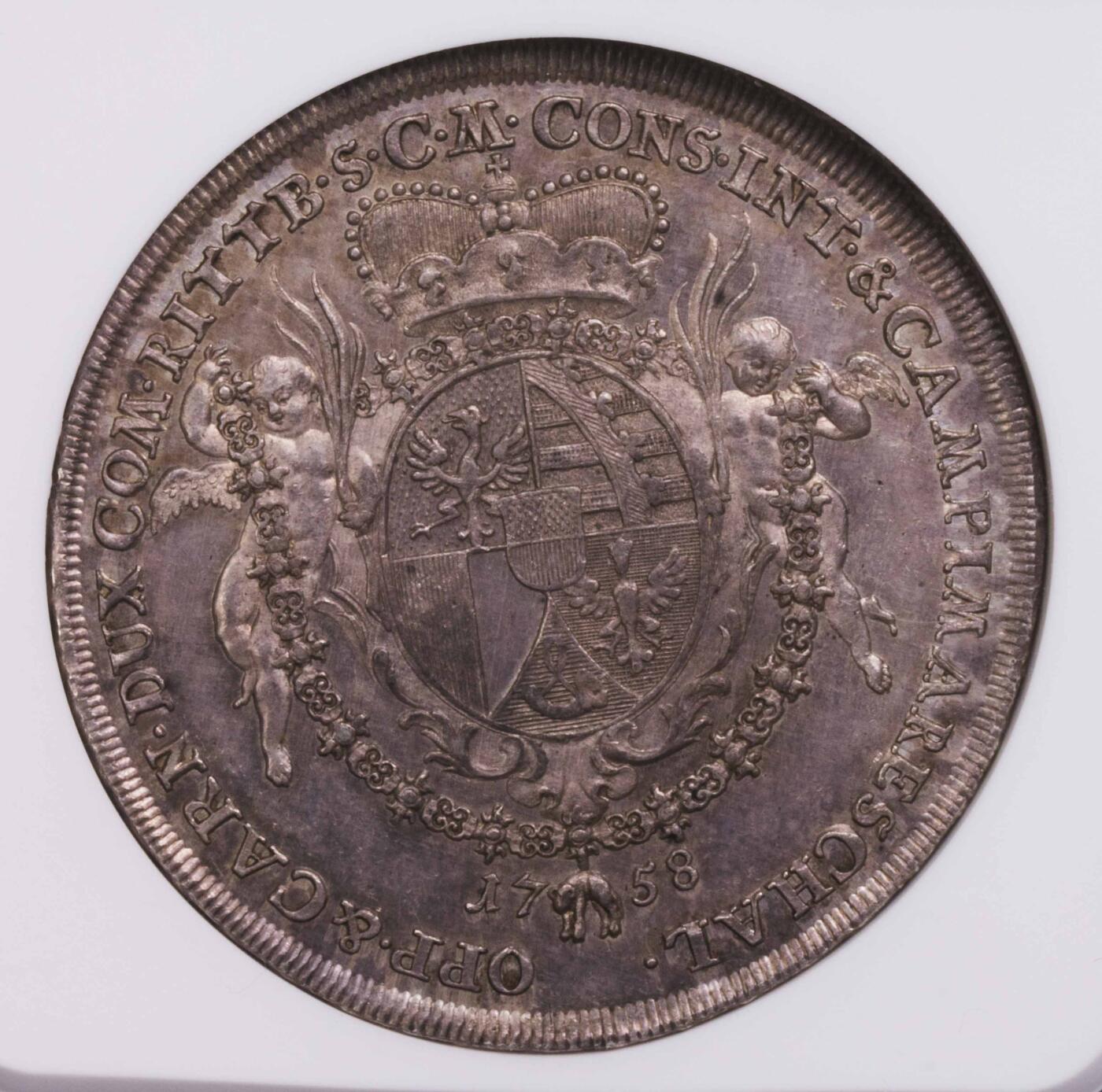 NGC-MS62 1758列支敦士登公国约瑟夫维泽尔亲王 季军