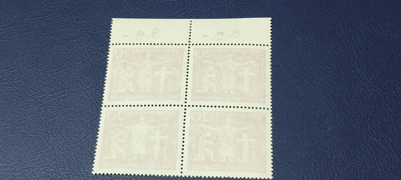 德国邮票拍场，都是四方联，清仓大甩卖 德国邮票四方联一张，1962年发行，汉诺威宗教大会。品相如图