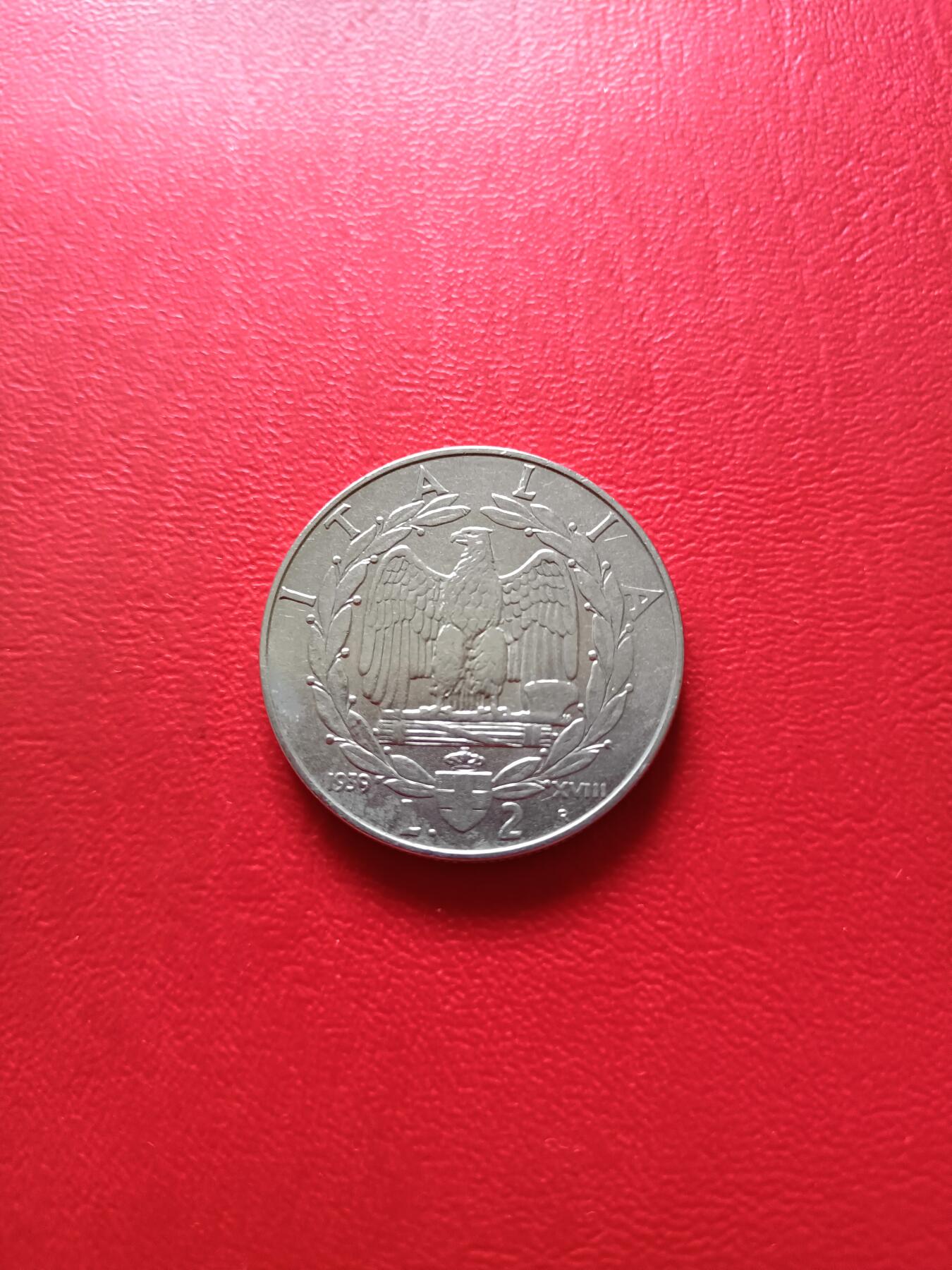 【云涧收藏】第二十一场 意大利1939年2里拉，极美品