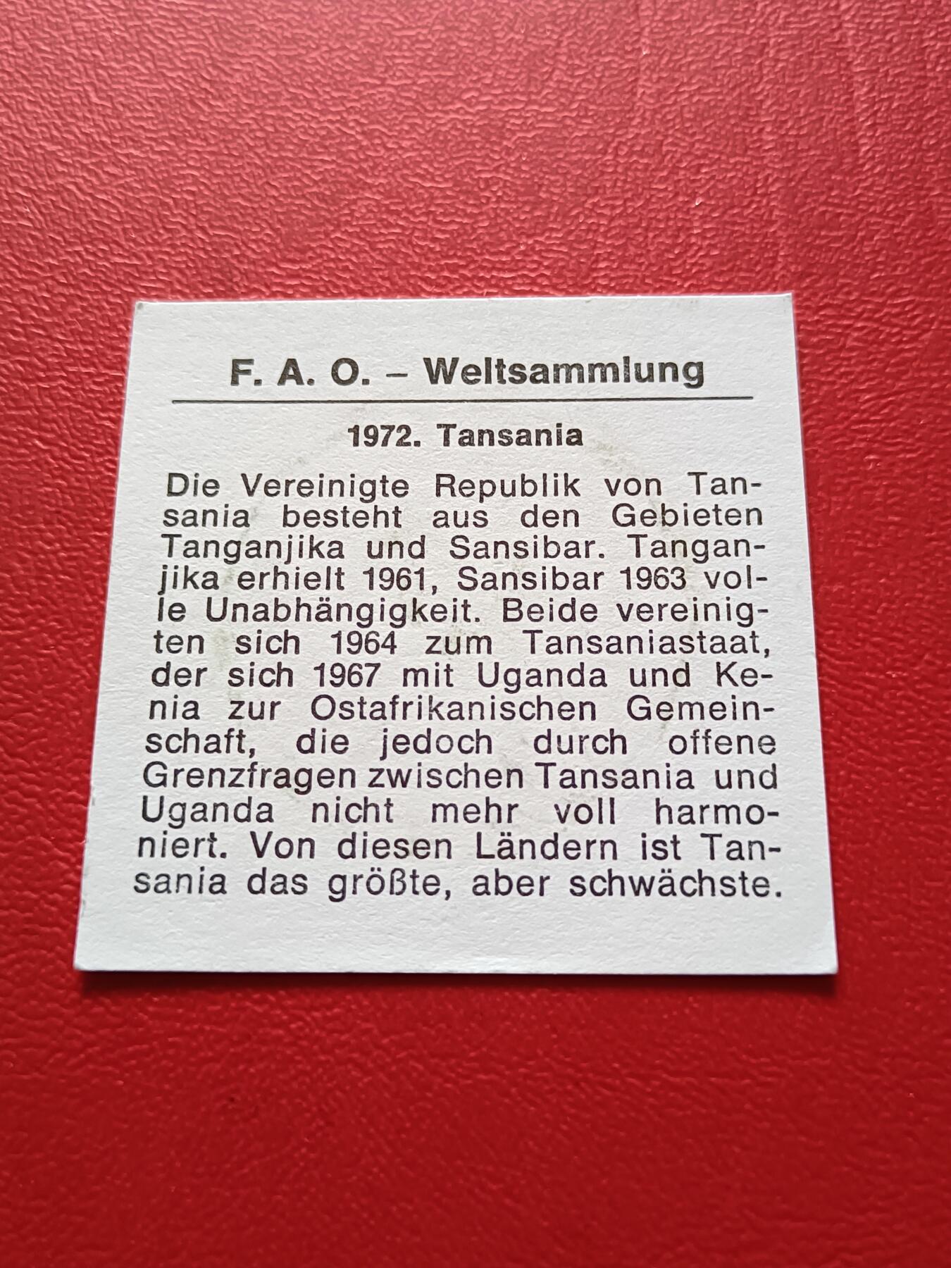 【云涧收藏】第二十一场 坦桑尼亚1972年5先令FAO纪念币，BU，带证书