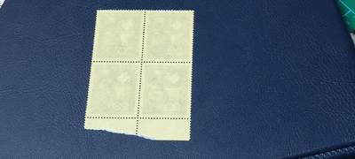 德国邮票专场，都是四方联 德国邮票四方联一张，1968年发行，科技  开矿石。品相如图