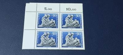 德国邮票专场，都是四方联 - 德国邮票四方联一张，1981年发行，雕塑家  贝佳斯  爱神雕塑。品相如图