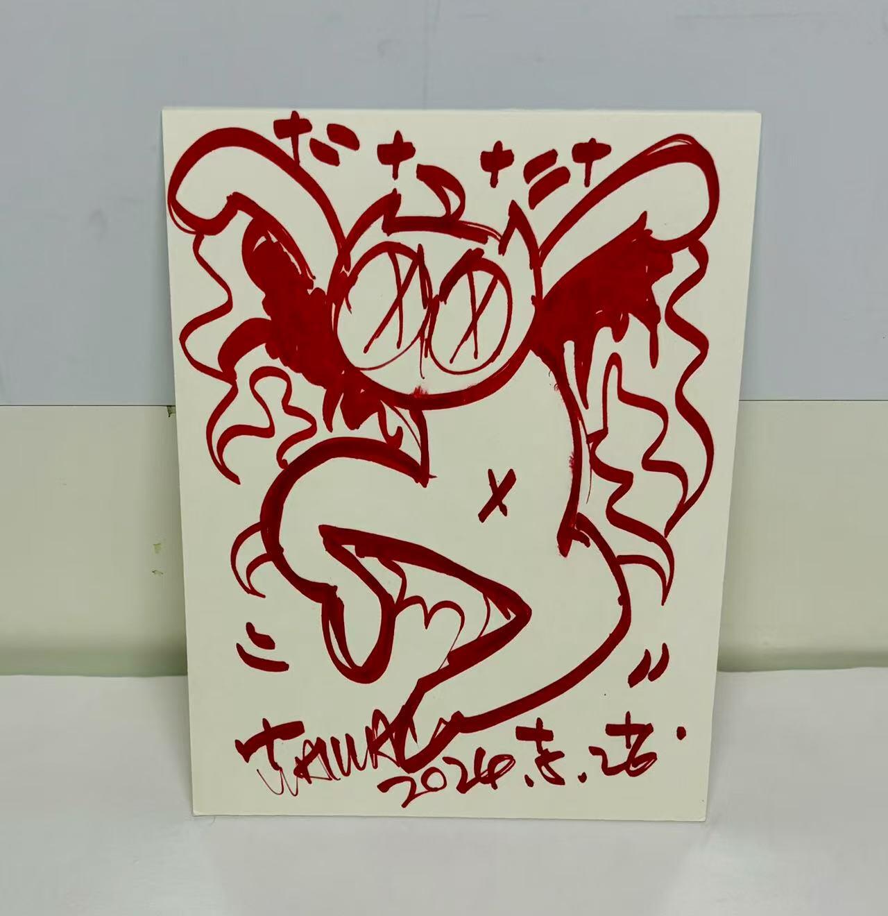 零元拍：歪歪亲笔签名原画色卡，尺寸：230MMX170MM，不是复制画哦