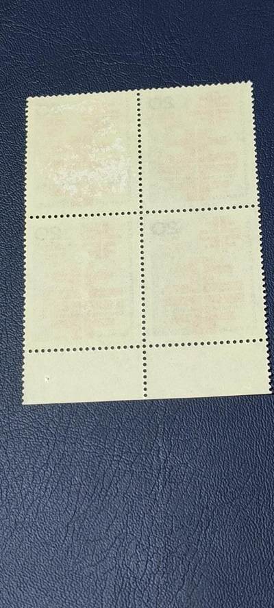 德国邮票专场，都是四方联 德国邮票四方联一张，1968年发行，柏林体操节 徽志。品相如图