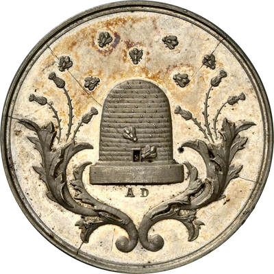  甄臻铺-世界币章拍卖（第14期）送拍享返佣金等优惠多多 - NGC-MS63 19世纪斯图加特学院银章，蜜蜂蜂巢，国内首次出现