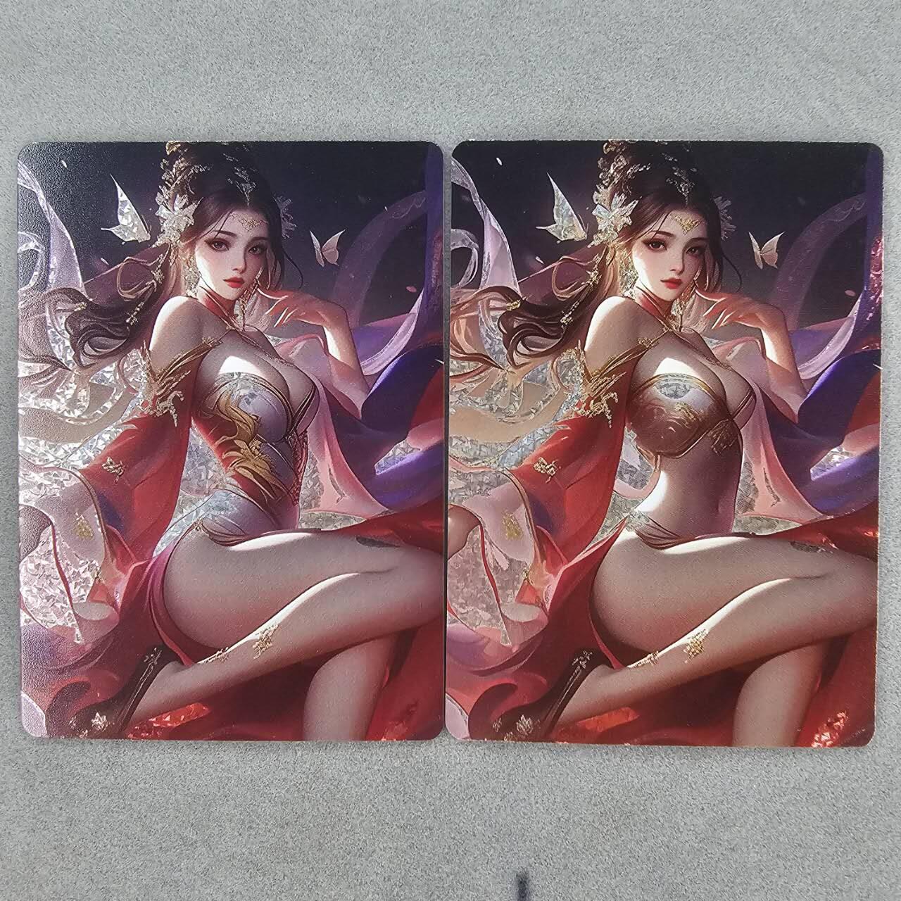 龙虎卡牌第三十四场 （无佣金，满120包邮，欢迎送拍） 钻闪2张 红颜醉三国篇-貂蝉