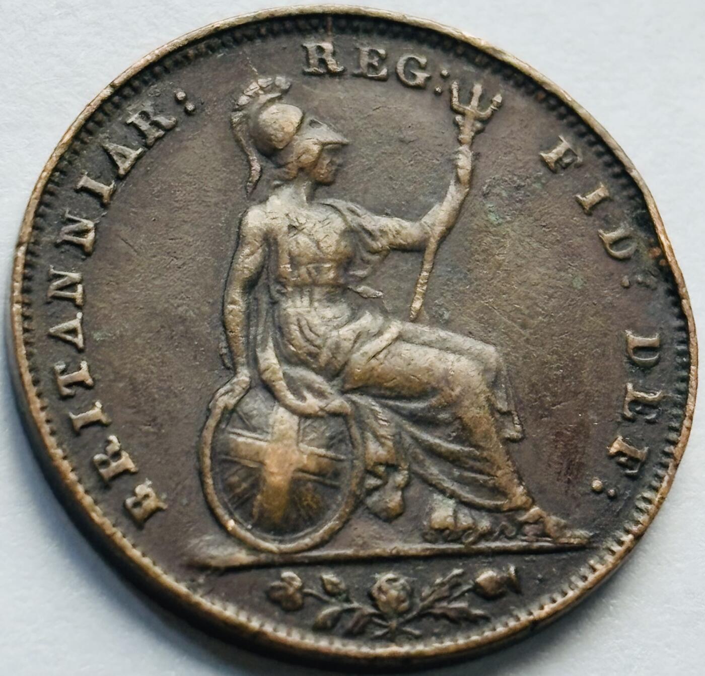 文馨钱币收藏第 240 场，各国老铜币，欢迎关注 少见极美品 1848 年英国小维多利亚法新铜币