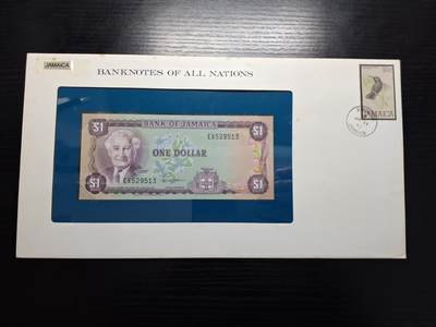 博彦收藏 BON 4月29日 8点 钱币专场 牙买加 1元 UNC 钱币邮票纪念册有黄