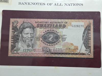 博彦收藏 BON 4月29日 8点 钱币专场 斯威士兰 2元UNC 钱币邮票纪念册有黄