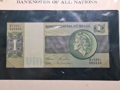 博彦收藏 BON 4月29日 8点 钱币专场 巴西1 元 UNC 钱币邮票纪念册有黄