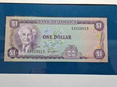 博彦收藏 BON 4月29日 8点 钱币专场 牙买加 1元 UNC 钱币邮票纪念册有黄