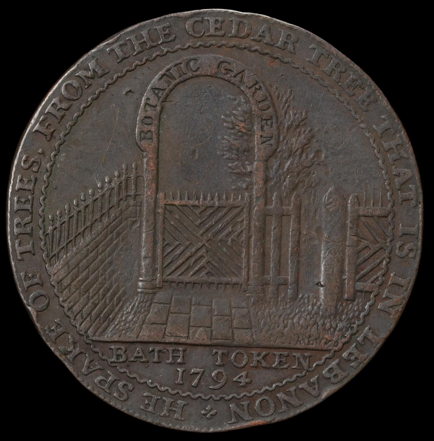 修遠堂世界钱币第六十七期 1794年英国巴斯1/2便士代用币 8.35g
