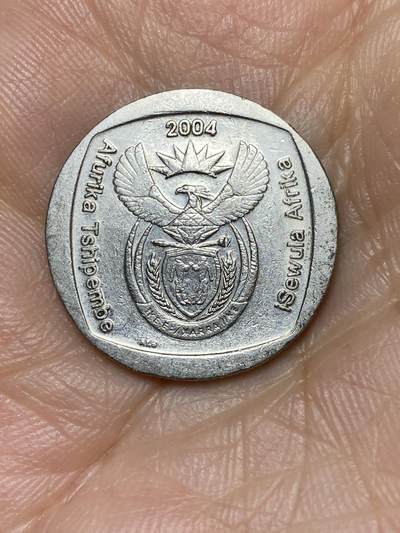 2025年第三十三场(总第五十九场）外国好品散币(免佣金) - 南非🇿🇦2004单年份2兰特(文达语和恩德贝勒语双语版，镀镍铜材质)