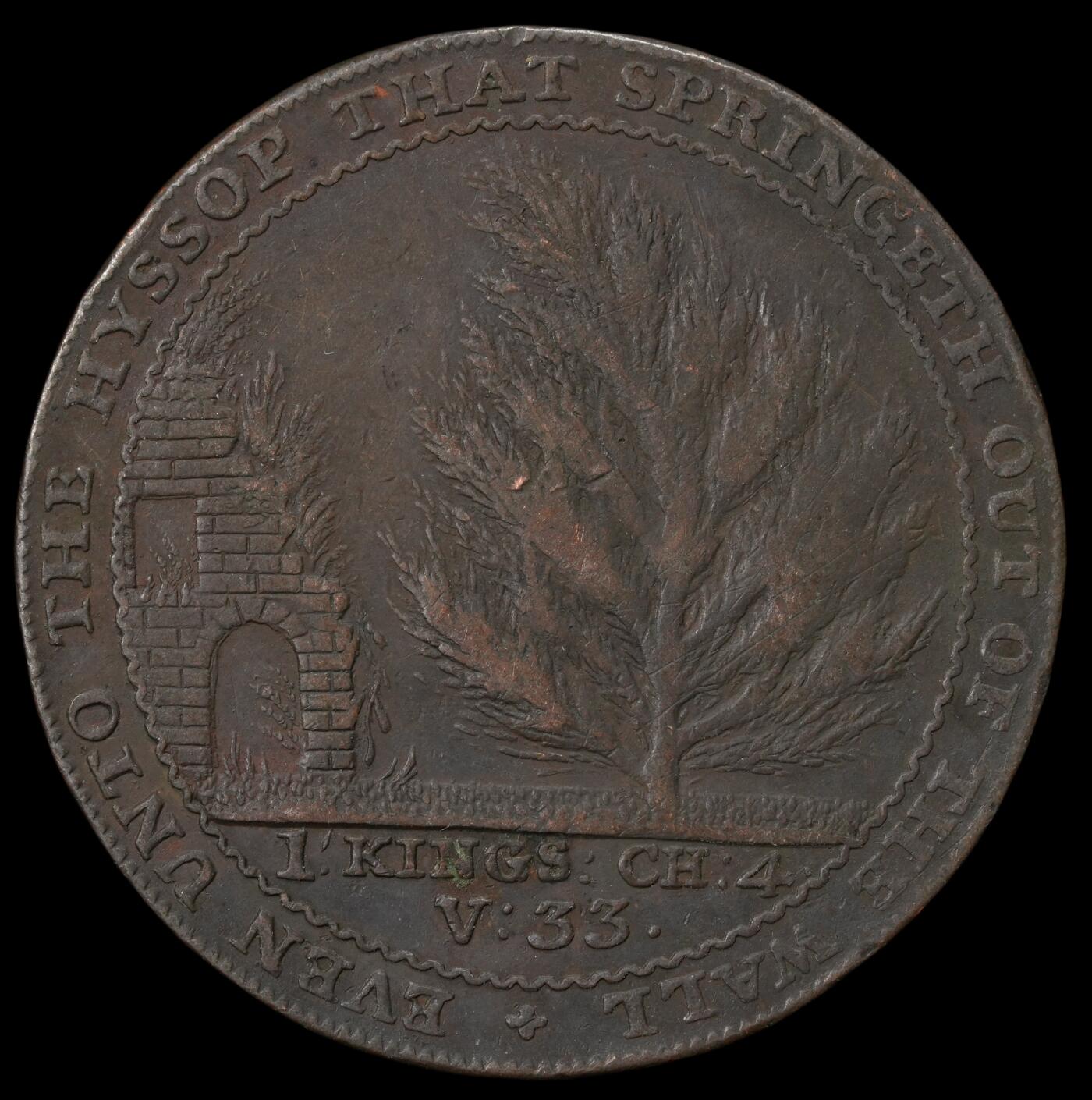 修遠堂世界钱币第六十七期 1794年英国巴斯1/2便士代用币 8.35g