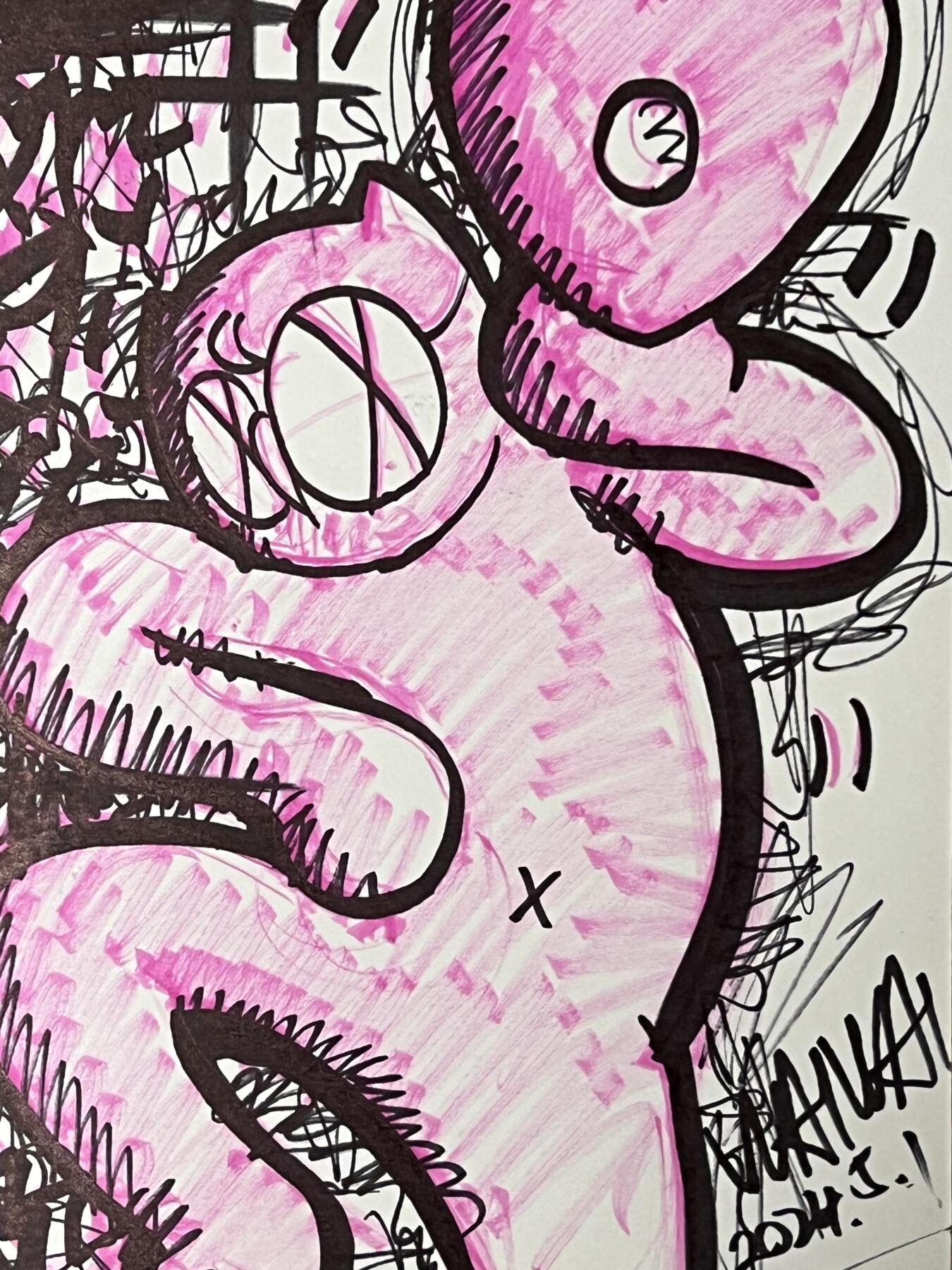 零元拍：歪歪亲笔签名原画色卡，尺寸：177/242MM，不是复制画哦
