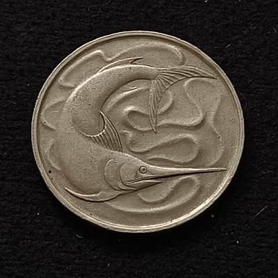0起1加再包邮-纯粹捡漏拍-423散币银币场 - 新加坡1976年20分剑鱼