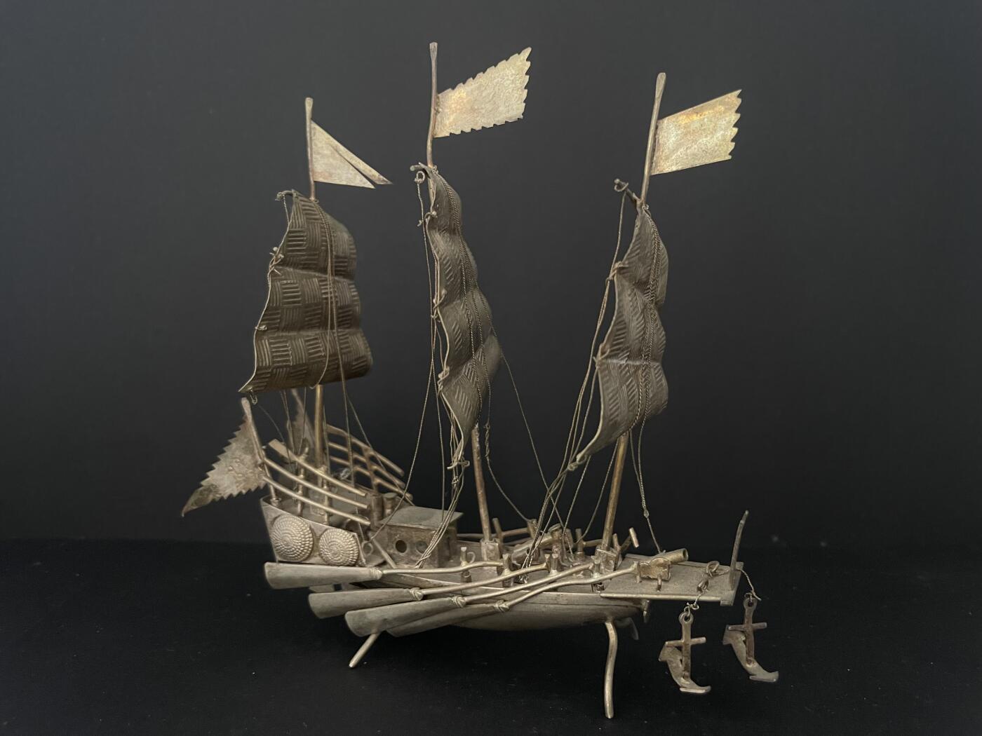 海外回流精品（欧美专场） 英国回流清代纯银战船