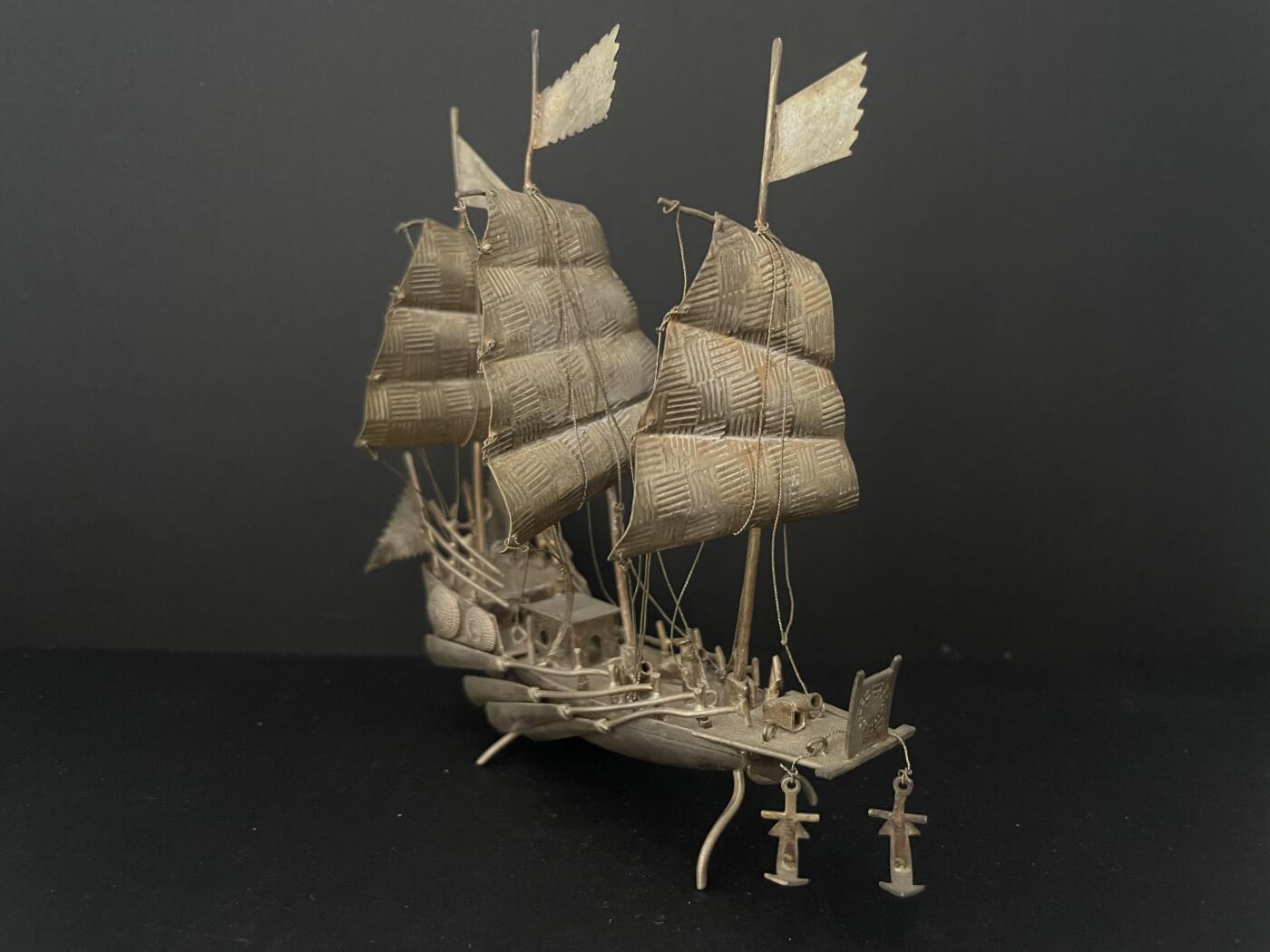 海外回流精品（欧美专场） 英国回流清代纯银战船