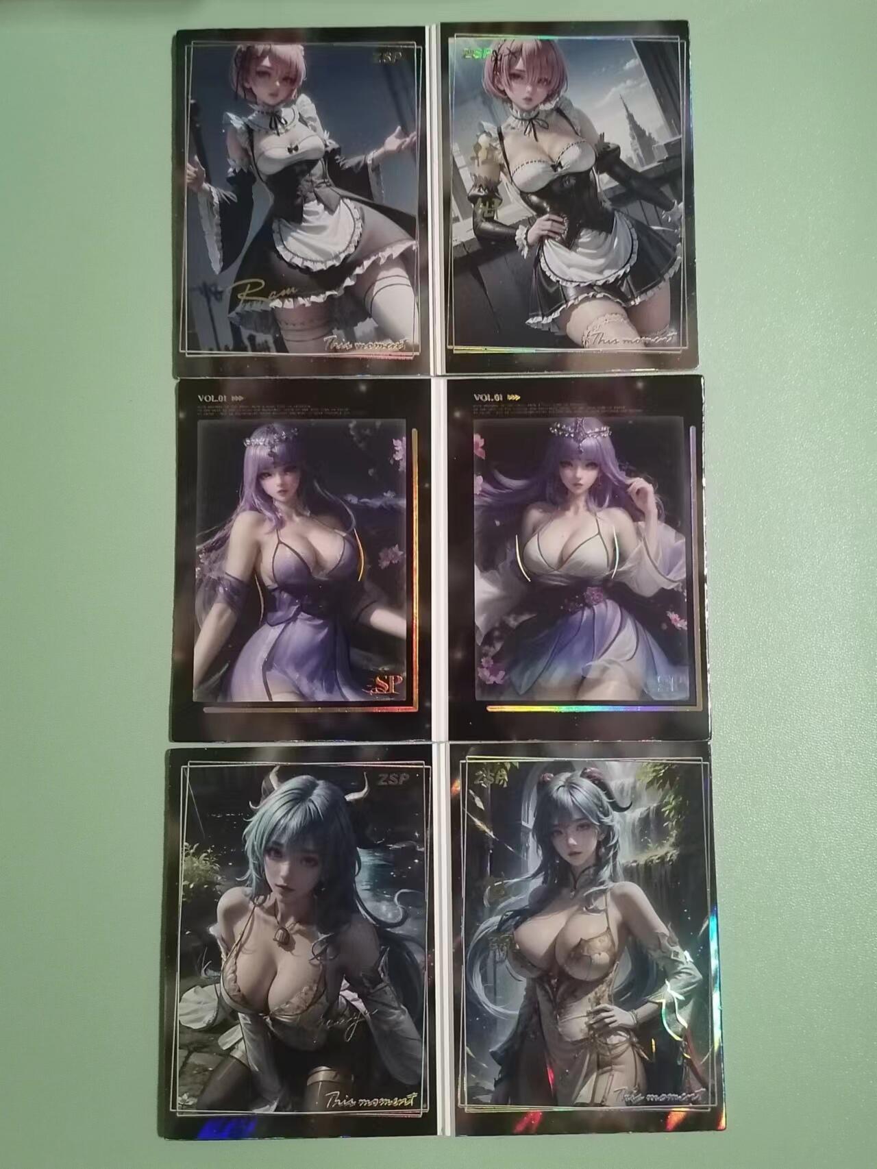 光影卡牌第11期，亲签卡，古风美女卡，各家套卡，持续收拍品 美女折叠卡10个人物金彩厚卡